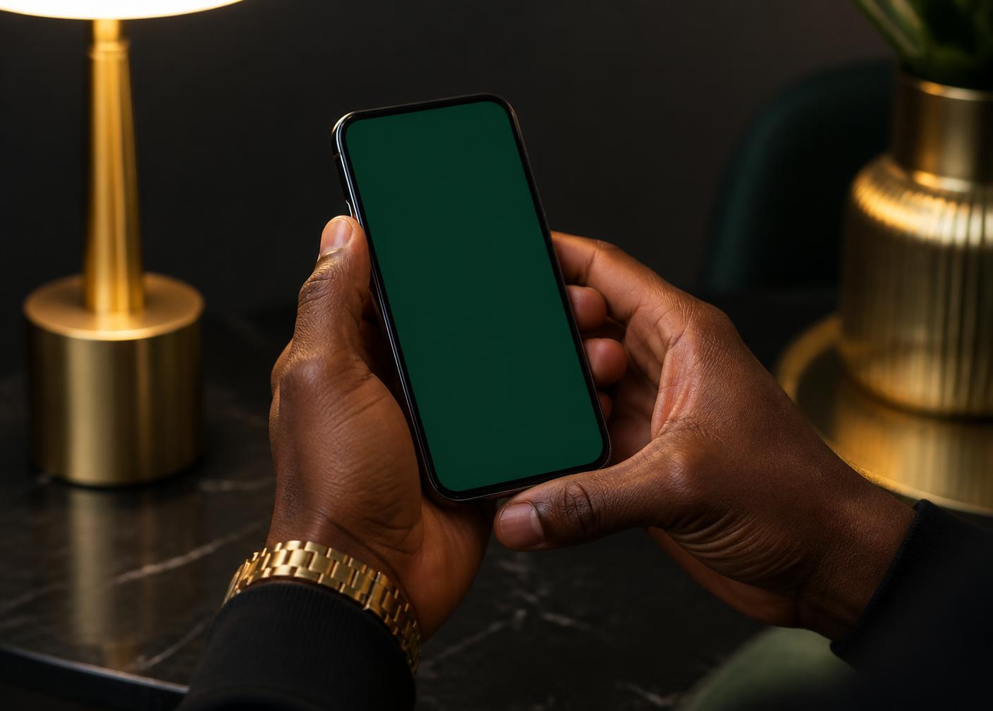 A member holding a smartphone, representing the proposed mobile banking experience